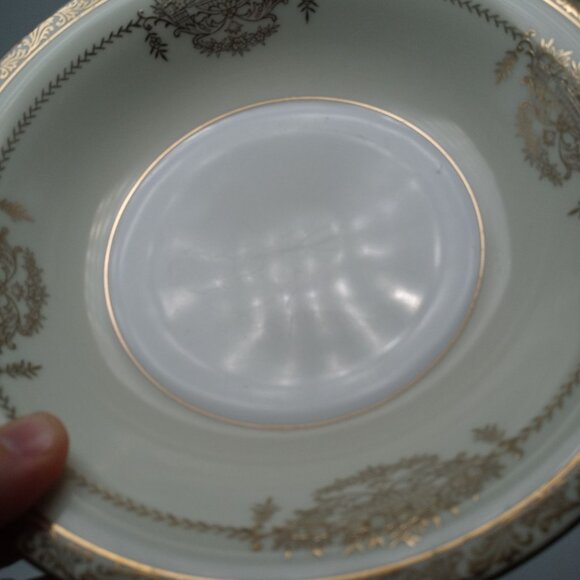 Noritake Bancroft Gold Trimmed Floral Basket Bowl 5481 Vintage - Picture 11 of 15